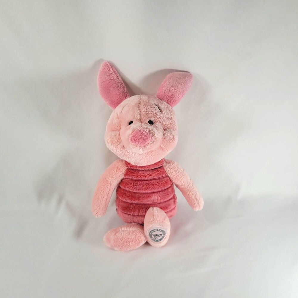 Disney Store Piglet Plush 13" Winnie The Pooh Stuffed Animal Pink Baby Lovey